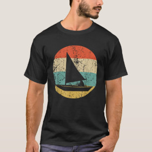 Zeilende Retro Zeilboot T-shirt
