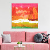 Zeilende Rode Skies Canvas Afdruk (Insitu (Woonkamer))