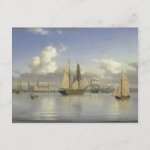 Zeilende schepen bij het kasteel van Kronborg, Zwe Briefkaart
