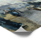 Zeilende schepen in de haven van Hamburg, 1889 Poster (Hoek)