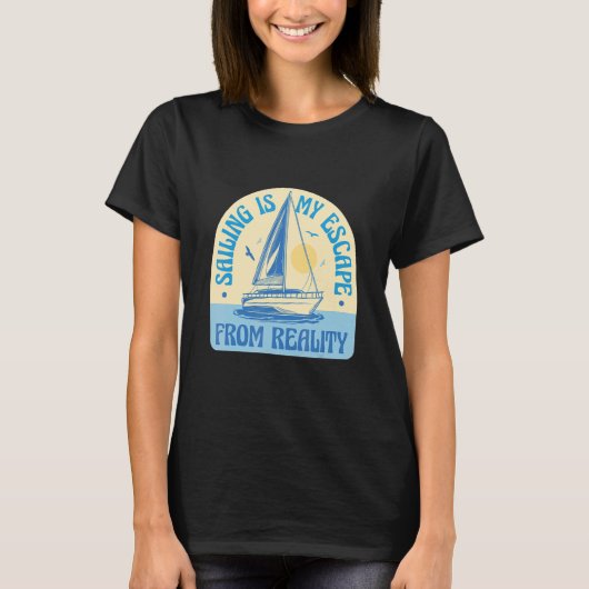 Zeilende schippers kapiteins bemanning in boot str t-shirt (Voorkant)