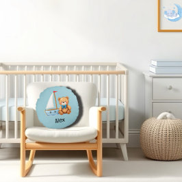 Zeilende teddybeer rond kussen