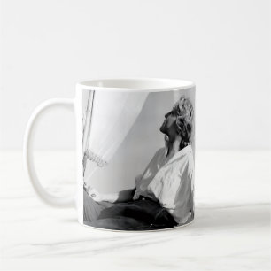 Zeilende vrouw (Veronica Lake) zwart-wit foto Koffiemok