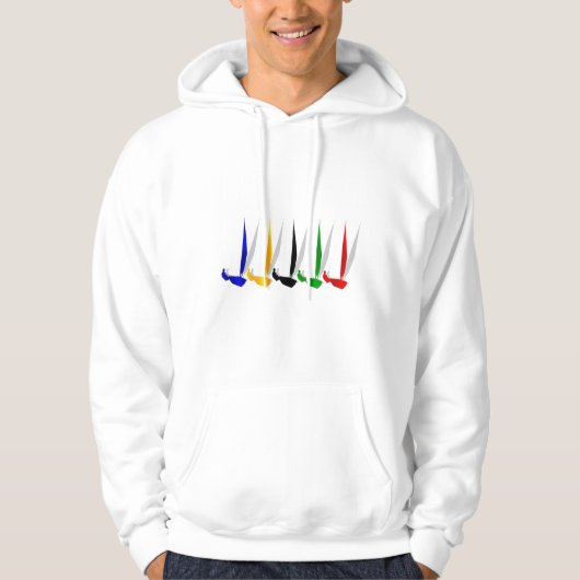    Zeilende zeilboot Hoodie (Voorkant)