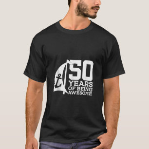 ZEILER 50 JAAR GEWELDIGE ZEILEN 50E GEBOORTE T-SHIRT