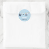 Zeiler Kleding Nautisch Baby shower Ronde Sticker (Tas)