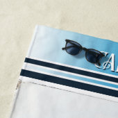  zeiler nautische marine gestreept strandlaken (In situ)