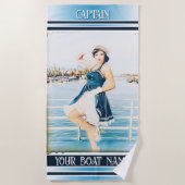  zeiler nautische marine gestreept strandlaken (Voorkant)