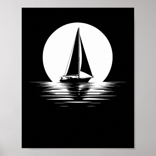 Zeiler Zeilboot - Captain Boat Boating Sun Poster (Voorkant)