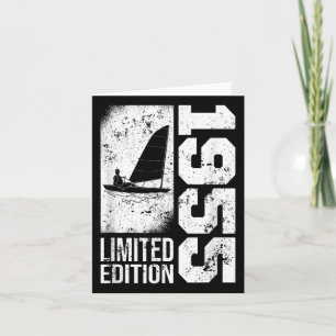 Zeilers Jacht-zeilboten Vintage 1955 Verjaardag Di Kaart