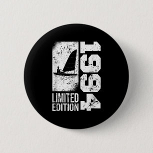 Zeilers Jacht-zeilboten Vintage 1994 Verjaardag Sl Ronde Button 5,7 Cm