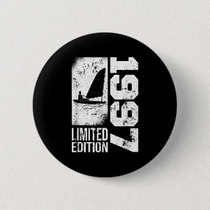 Zeilers Jacht-zeilboten Vintage 1997 Verjaardag Ze Ronde Button 5,7 Cm