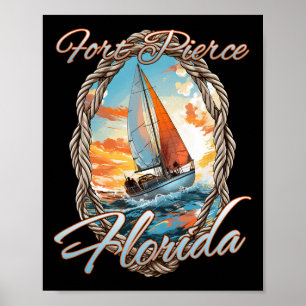 Zeilfort Pierce Florida Zee en zonneschijn voor M Poster