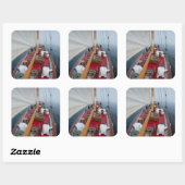 Zeilgrenspassage Vierkante Sticker (Vel)