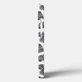 Zeilige zwarte en witte hartjes patroon Case-Mate iPhone case (Achterkant / Links)