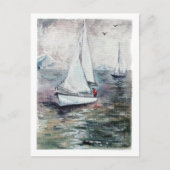 Zeiljacht Feestdagenkaart (Voorkant)