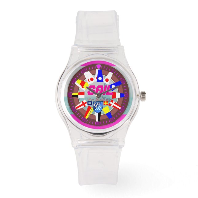 Zeiljacht Haven Richman Nautische Girly Marine Horloge (Voorkant)