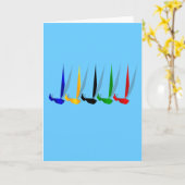 Zeiljacht liefhebbers zeilboot kaart (Gele Bloem)