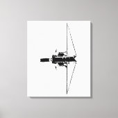 Zeiljacht met zijn reflectie op een rustig Zee Canvas Afdruk (Voorkant)