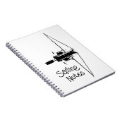 Zeiljacht met zijn reflectie op een rustig Zee Notitieboek (Rechterzijde)