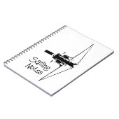 Zeiljacht met zijn reflectie op een rustig Zee Notitieboek (Linkerzijde)