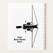 Zeiljacht met zijn reflectie op een rustig Zee Planner (Achterkant)