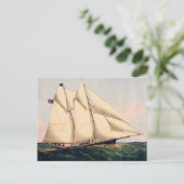  zeiljacht op het Zee Illustratie Briefkaart (Staand voorkant)