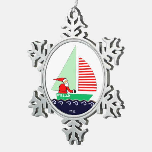 Zeilkerst Collectible Tin Sneeuwvlok Ornament (Rechts)