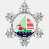 Zeilkerst Collectible Tin Sneeuwvlok Ornament (Voorkant)