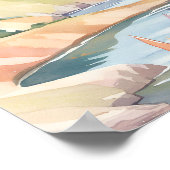 zeilkust | Rhode Island Ocean Waterverf Poster (Hoek)