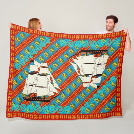 zeilleeuwen fleece deken (In situ)