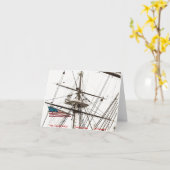 zeilloos schip kaart (Gele Bloem)