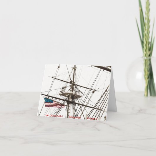 zeilloos schip kaart (Voorkant)