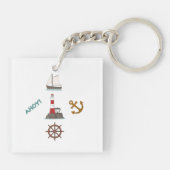 Zeilontwerpkleur Sleutelhanger (Achterkant)