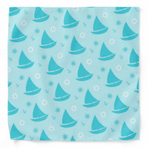 Zeilpatroon | Blauwe Zomer Bandana