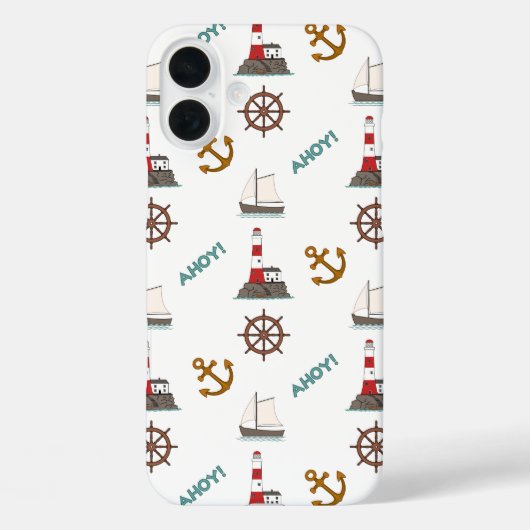 Zeilpatroon Kleur op Wit Case-Mate iPhone Case (Achterkant)