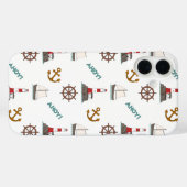 Zeilpatroon Kleur op Wit Case-Mate iPhone Case (Achterkant (horizontaal))