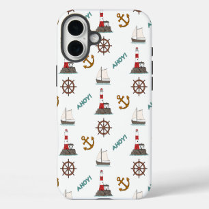 Zeilpatroon Kleur op Wit iPhone 16 Plus Hoesje
