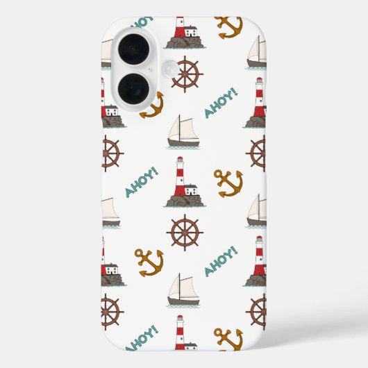 Zeilpatroon Kleur op Wit Case-Mate iPhone Case (Achterkant)