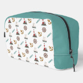 Zeilpatroon Kleur op Wit Toilettasje (Rechterhoek)