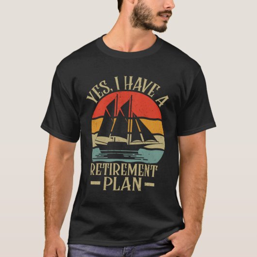Zeilpensioen plan t-shirt (Voorkant)