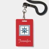 Zeilscene Badge (Achterkant met lanyard)