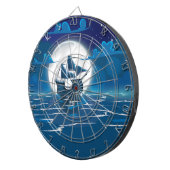Zeilscheepsreis onder het maanlicht dartbord (Voorkant Rechts)