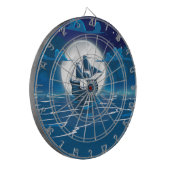 Zeilscheepsreis onder het maanlicht dartbord (Voorkant Links)