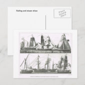 Zeilschepen en stoomschepen briefkaart (Voorkant / Achterkant)