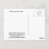 Zeilschepen en stoomschepen briefkaart (Achterkant)
