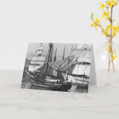 Zeilschepen in de haven kaart (Gele Bloem)