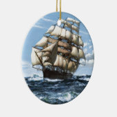 zeilschepen keramisch ornament (Rechts)