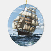 zeilschepen keramisch ornament (Links)