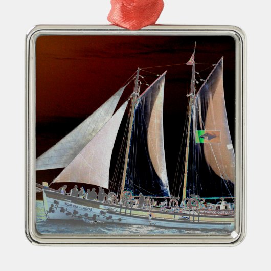 Zeilschepen Metalen Ornament (Voorkant)